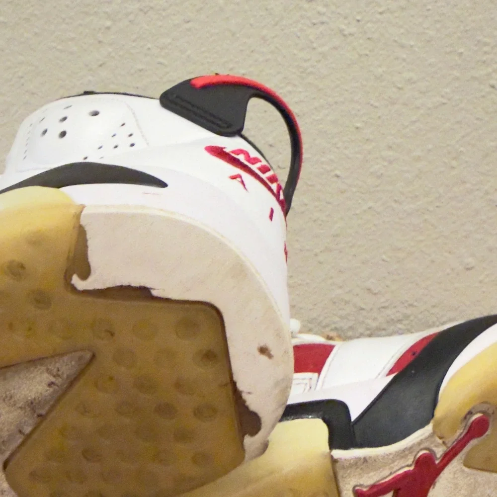 Air Jordan 6 Retro Carmine Red White Black Mens Basketball Shoes CT8529-106